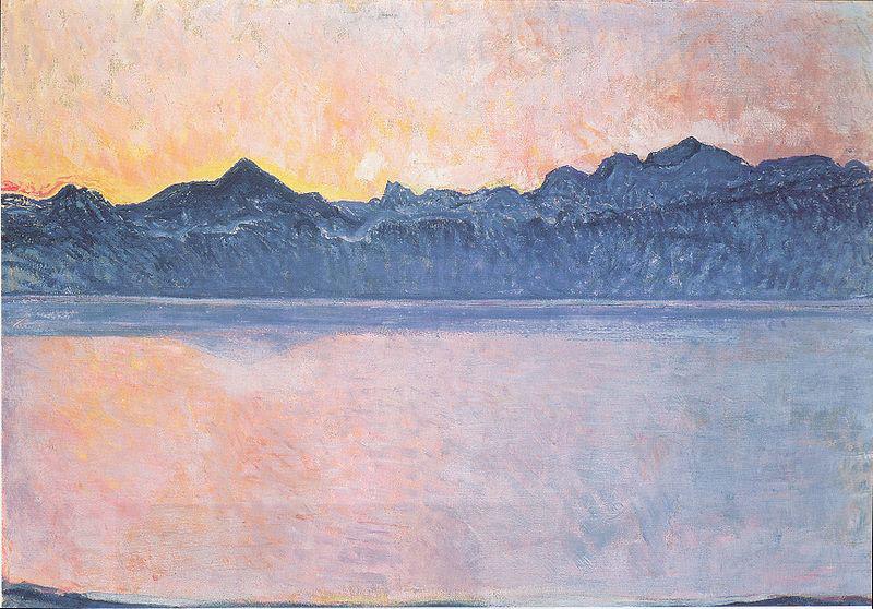 Ferdinand Hodler Genfersee mit Mont-Blanc im Morgenlicht China oil painting art